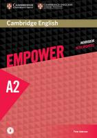 Cambridge English Empower Elementary Workbook with Answers & Audio Download
