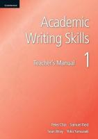 Academic Writing Skills Level 1 Teacher's Book