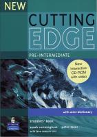 New Cutting Edge Pre-Intermediate Students Book and CD-Rom Pack 2nd edition